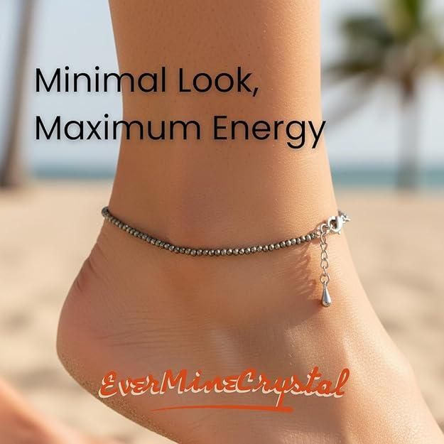 EverMine Crystal Raw Pyrite Anklet